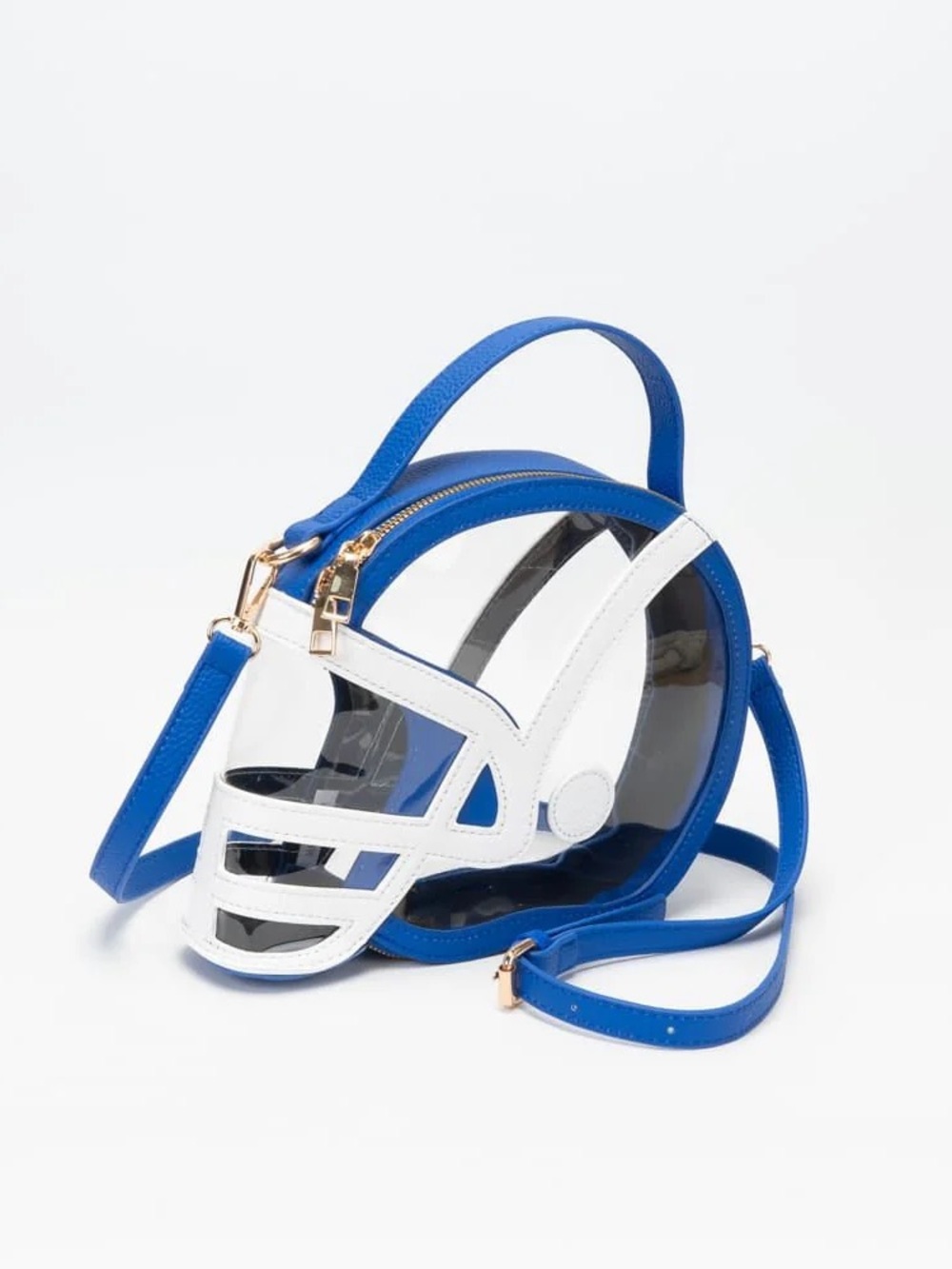 Green and White Clear Helmet Crossbody Bag - Picture 3 of 4
